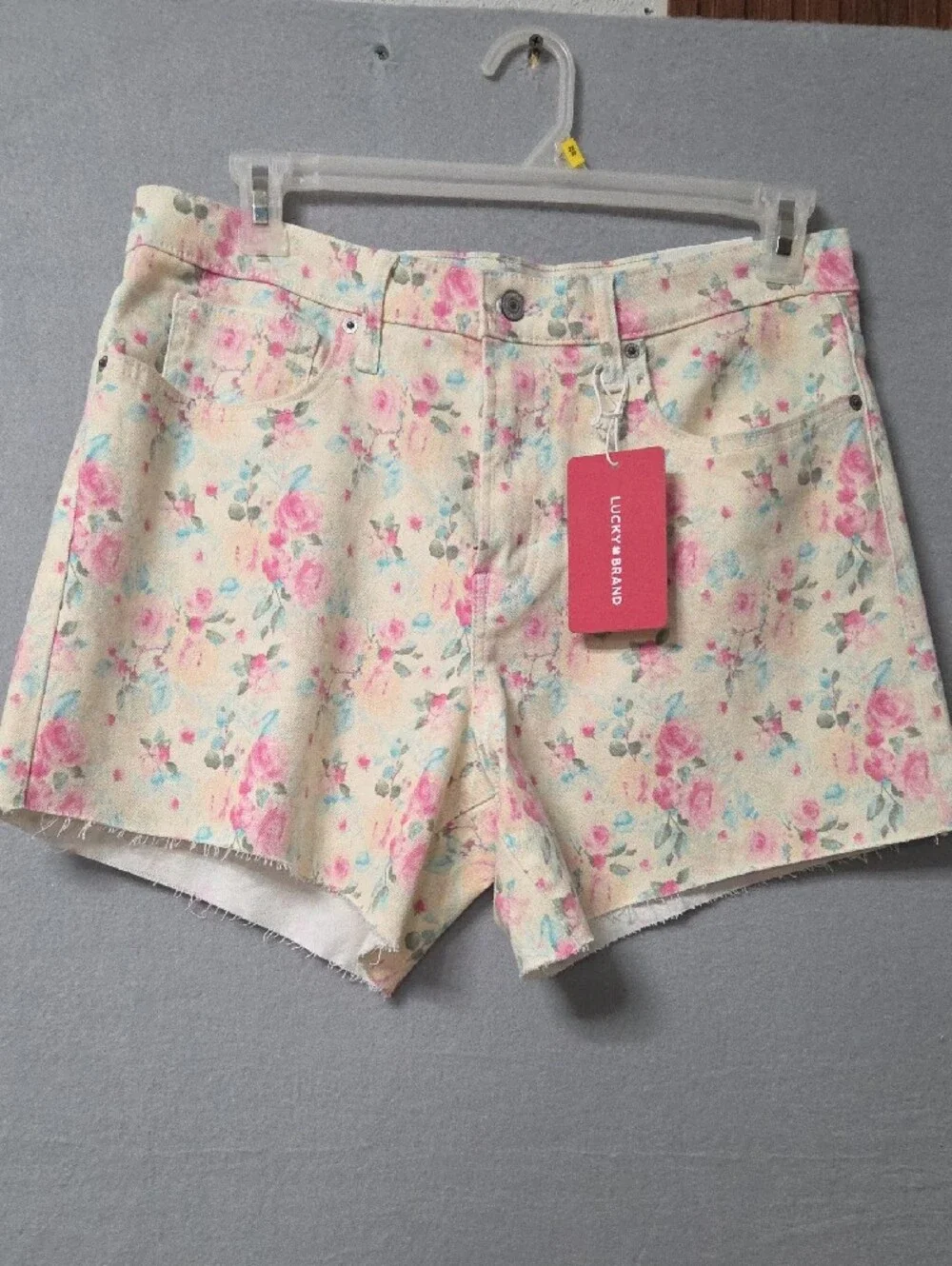 J.Crew Baggy Fit Floral Denim Shorts NWT Women’s High Rise Pink Blue Size 12/31.
